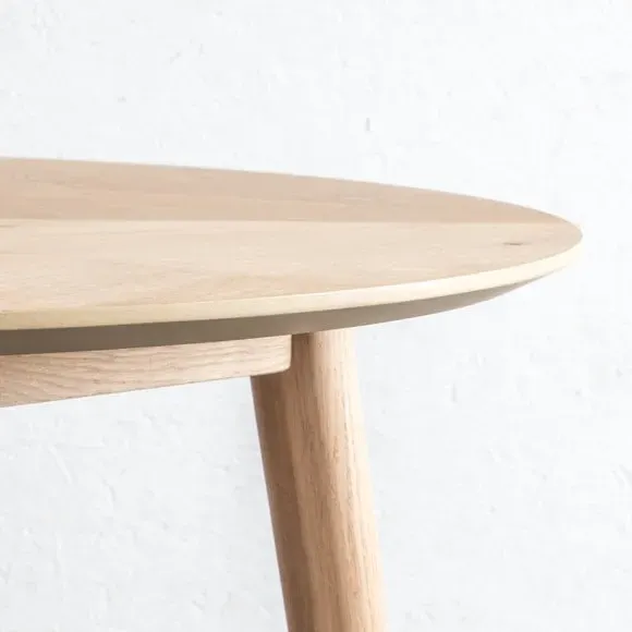 4-Seater Round Dining Table - Oak, Solid Wood