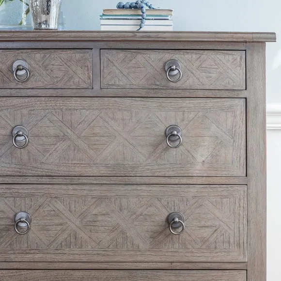 5-Drawer Chest with Brushed Finish - Natural Ash