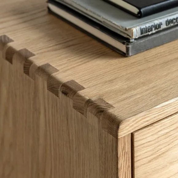 5-Drawer Chest with Handles - Light Wood, Oak