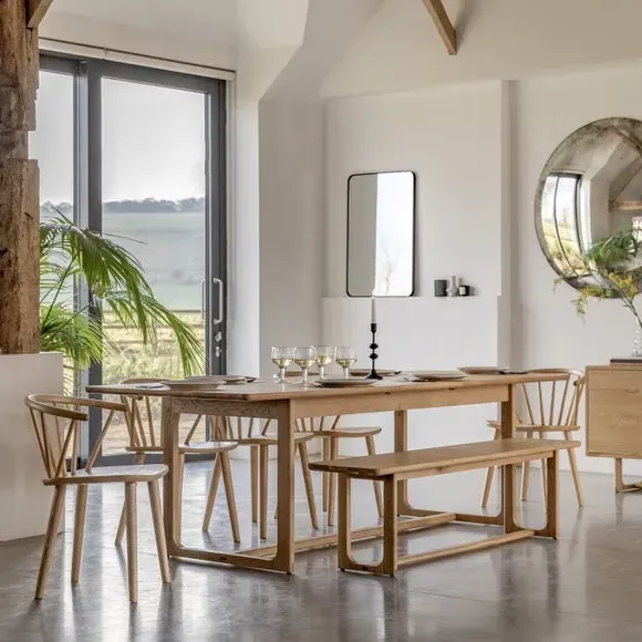 6-8 Seater Extendable Dining Table - Natural, Oak