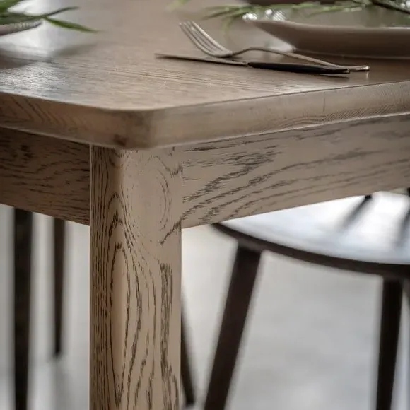 6-8 Seater Extendable Dining Table - Smoked, Oak