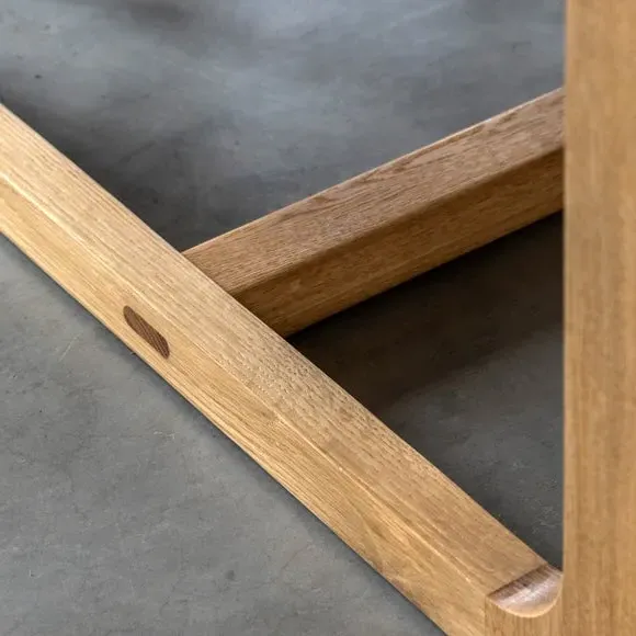 6-Seater Dining Table - Light Wood, Solid Oak