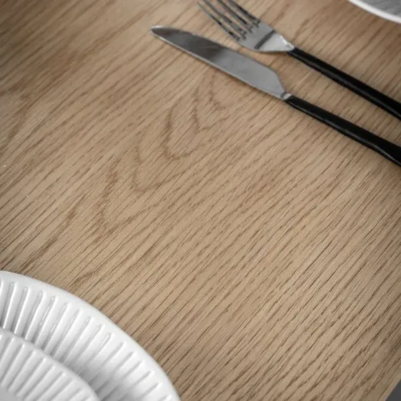 6-Seater Dining Table - Light Wood, Solid Oak