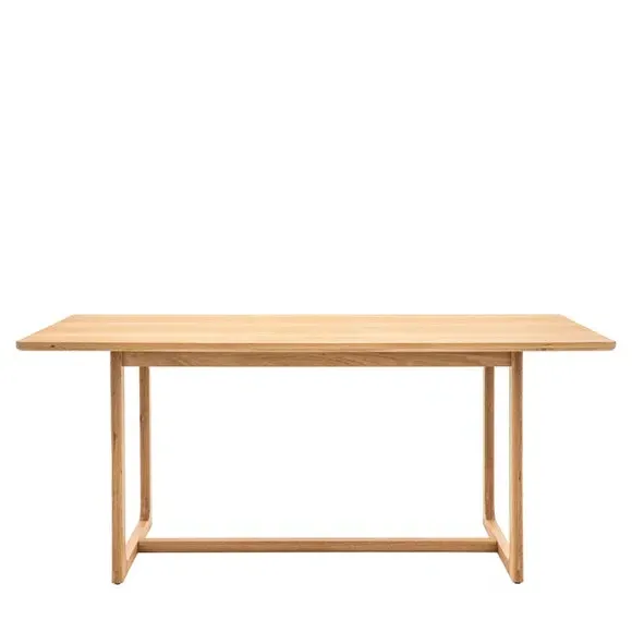6-Seater Dining Table - Light Wood, Solid Oak