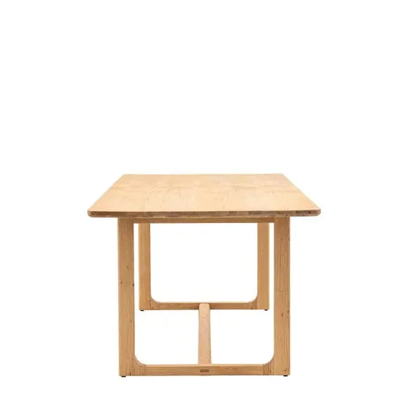 6-Seater Dining Table - Light Wood, Solid Oak
