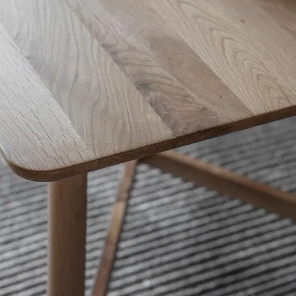 6-Seater Dining Table - Oak, Solid Wood