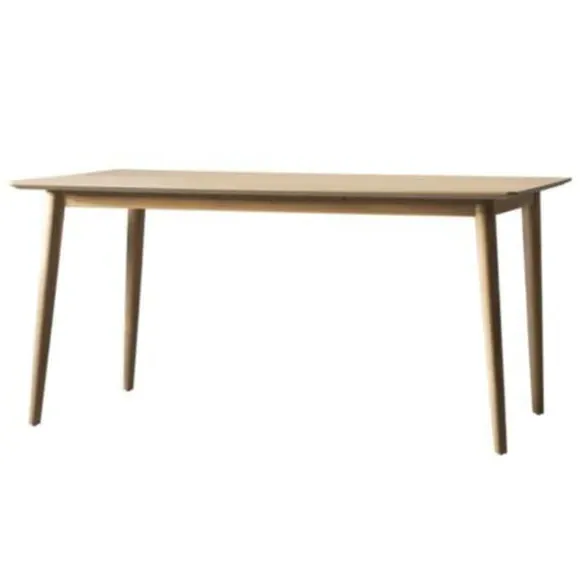 6-Seater Dining Table with Chevron Design - Oak