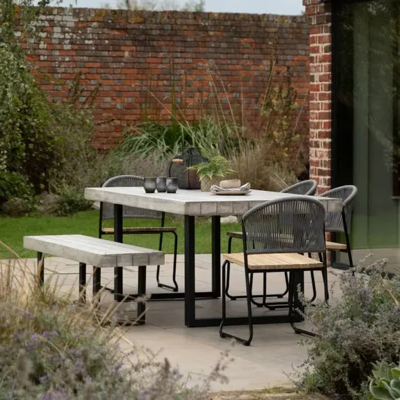 6-Seater Outdoor Dining Table - Grey image