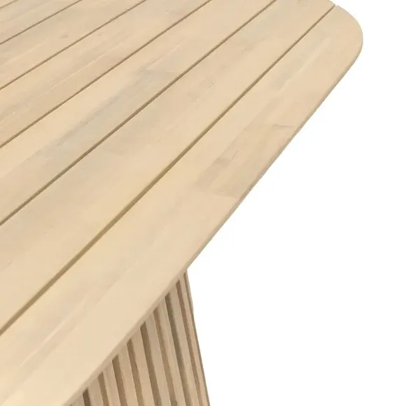 6-Seater Oval Dining Table - Natural, Wood