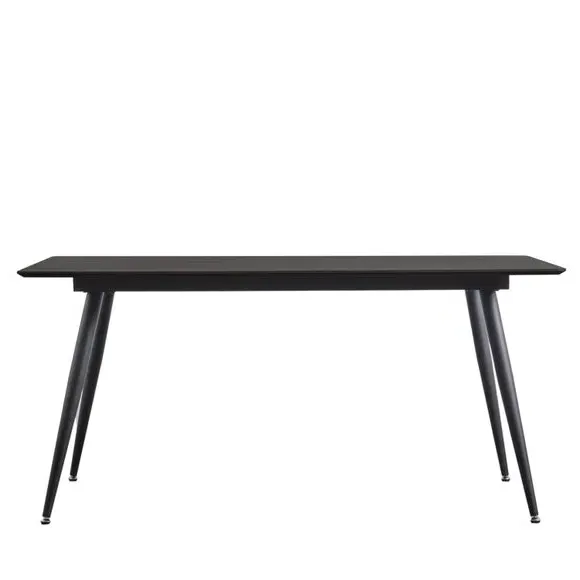 6-Seater Rectangular Dining Table - Black, Oak