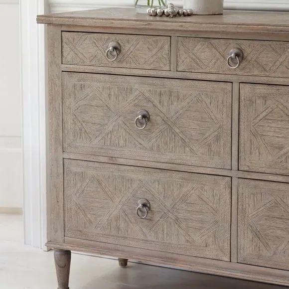 7-Drawer Chest with Brushed Finish - Natural, Ash