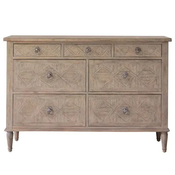 7-Drawer Chest with Brushed Finish - Natural, Ash