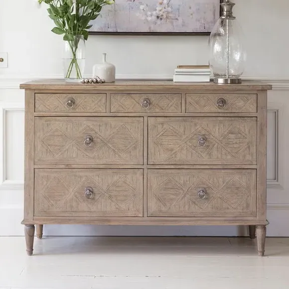 7-Drawer Chest with Brushed Finish - Natural, Ash image