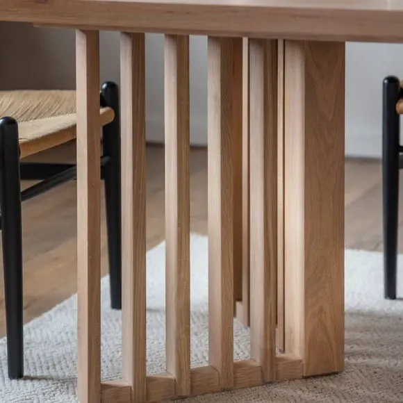8-Seater Rectangular Dining Table - Natural, Oak