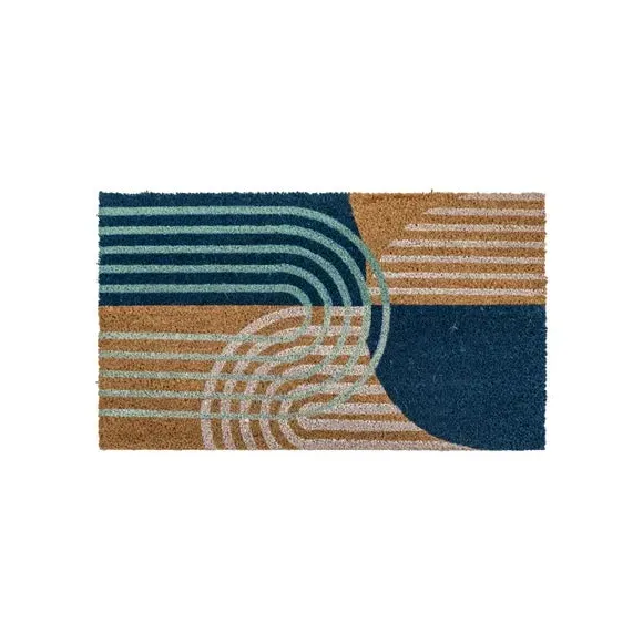 Abstract Arch Doormat - Blue, Coir