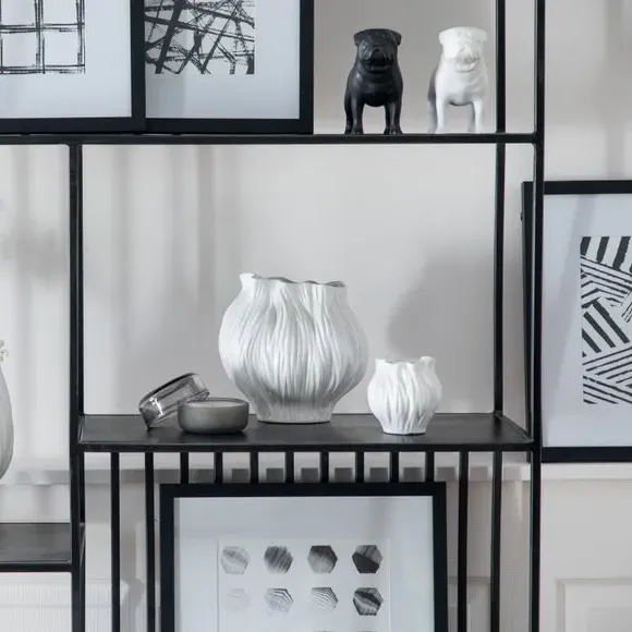 Abstract Clay Vase - White, Ceramic