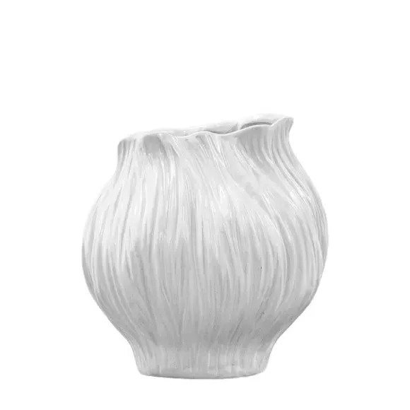 Abstract Clay Vase - White, Ceramic