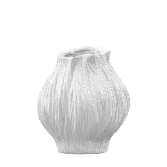 Abstract Clay Vase - White, Ceramic