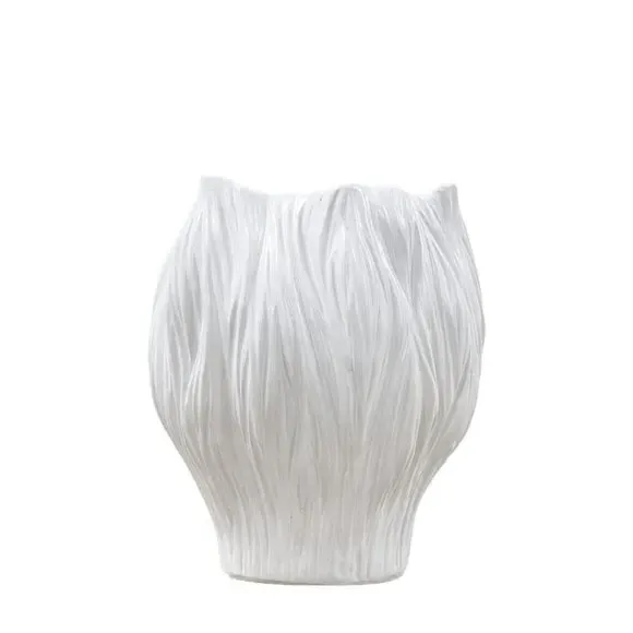 Abstract Clay Vase - White, Ceramic