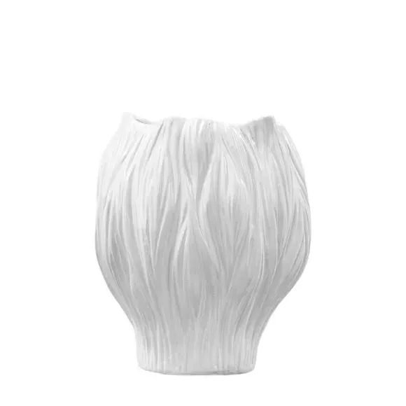 Abstract Clay Vase - White, Ceramic