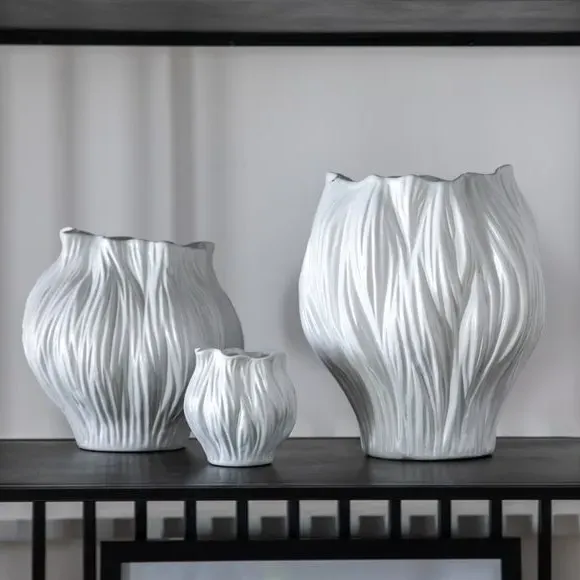 Abstract Clay Vase - White, Ceramic image