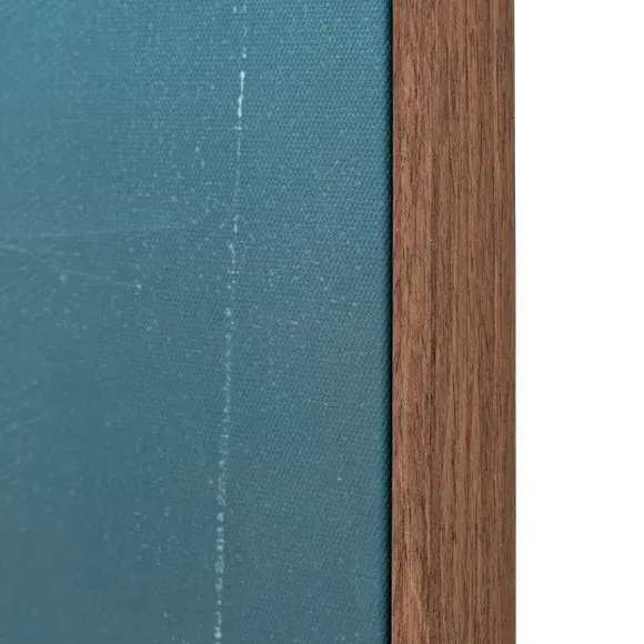 Abstract Framed Canvas - Blue
