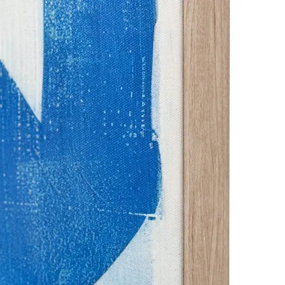 Abstract Framed Canvas - Blue