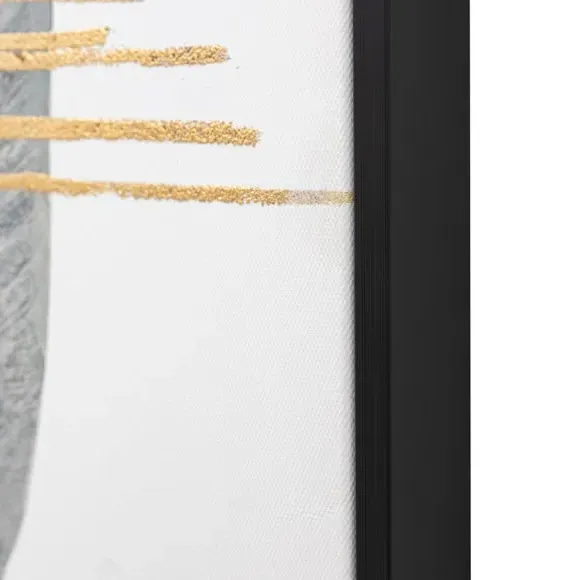 Abstract Framed Canvas - Grey, Monochrome