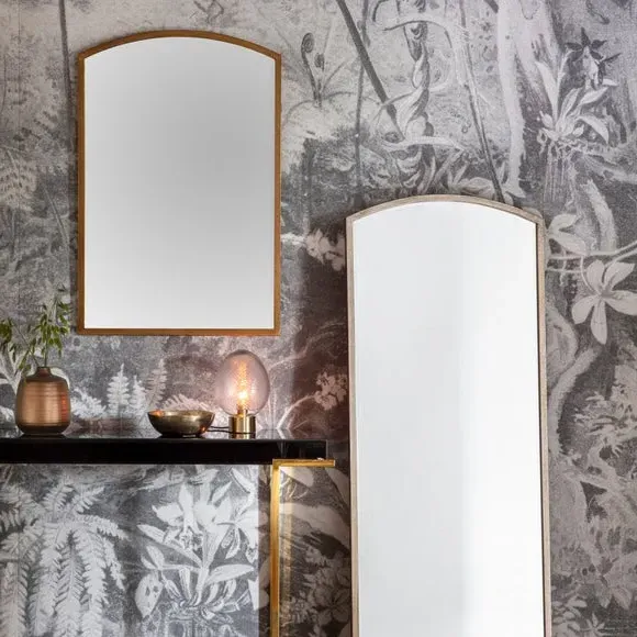 Arch Full Length Leaner Mirror - Silver, Metal