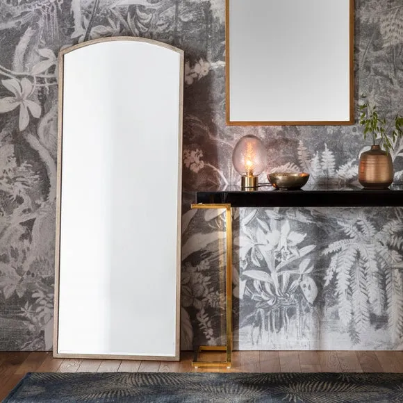 Arch Full Length Leaner Mirror - Silver, Metal