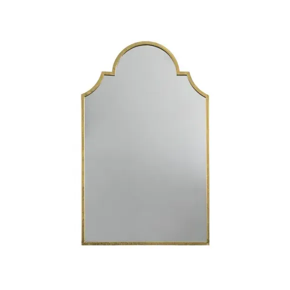 Arch Wall Mirror with Frame - Gold, Metal