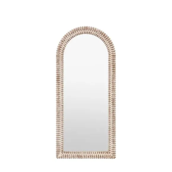Arched Full Length Leaner Mirror - Cream