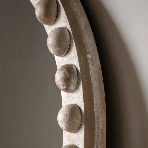 Arched Full Length Mirror - Natural, Beaded Frame