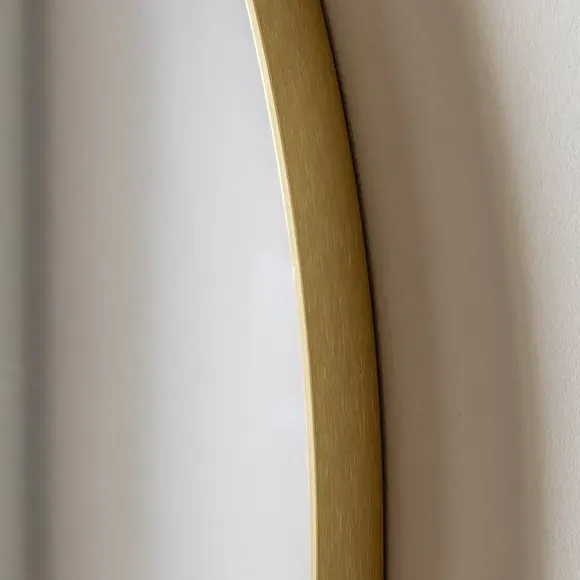 Arched Overmantel Wall Mirror - Gold