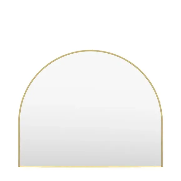 Arched Overmantel Wall Mirror - Gold