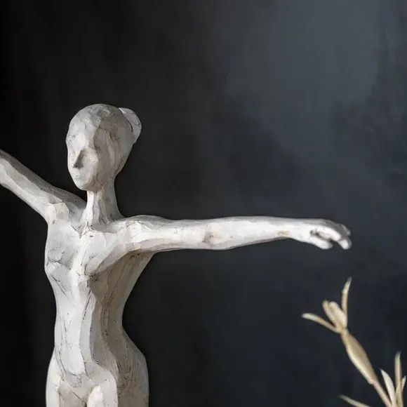 Ballerina Ornament in Pirouette Pose - Black