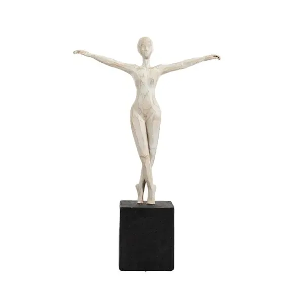 Ballerina Ornament in Pirouette Pose - Black