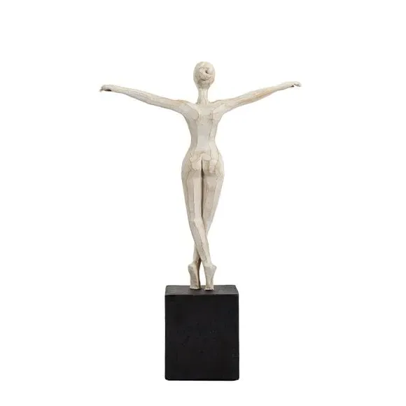 Ballerina Ornament in Pirouette Pose - Black