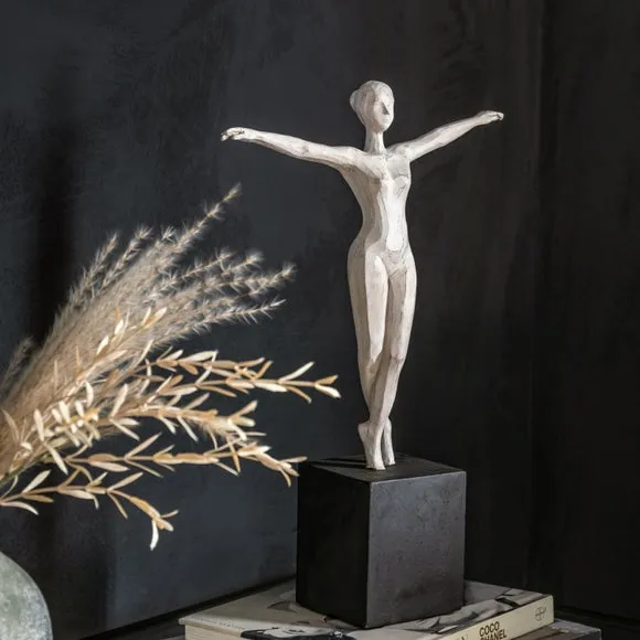 Ballerina Ornament in Pirouette Pose - Black image