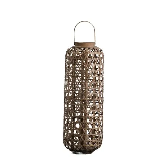 Bamboo Lantern with Handle - Natural