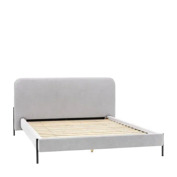 Bed Frame with Rounded Headboard - Natural, Wood