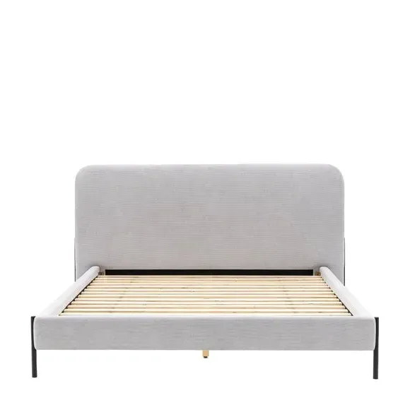 Bed Frame with Rounded Headboard - Natural, Wood