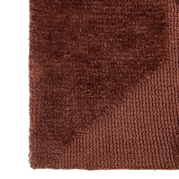 Block Pattern Area Rug - Orange