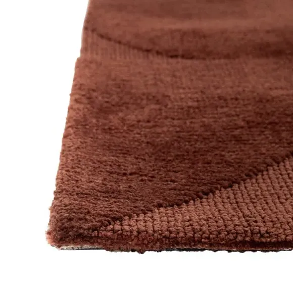 Block Pattern Area Rug - Orange