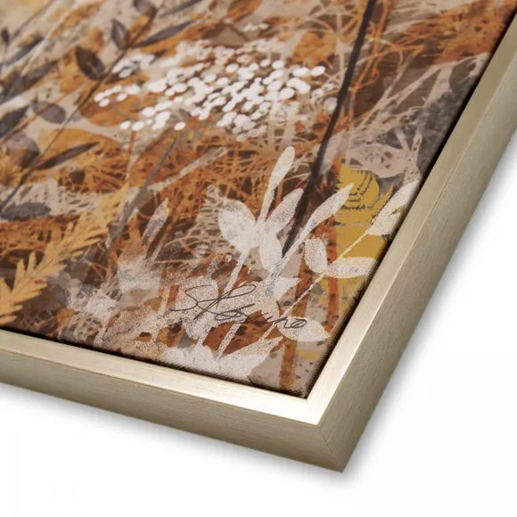 Botanical Framed Canvas Print - Natural