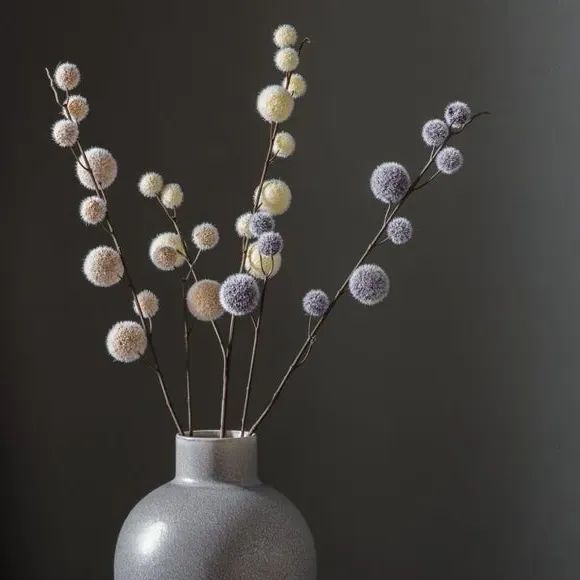 Ceramic Vase with Organic Shape - Grey