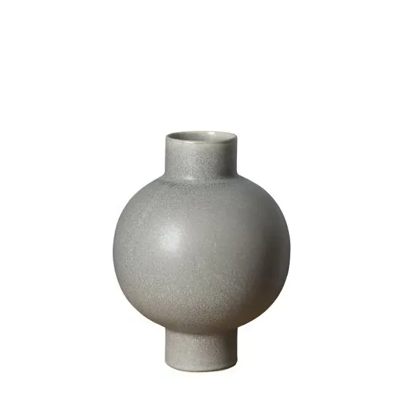 Ceramic Vase with Organic Shape - Grey image