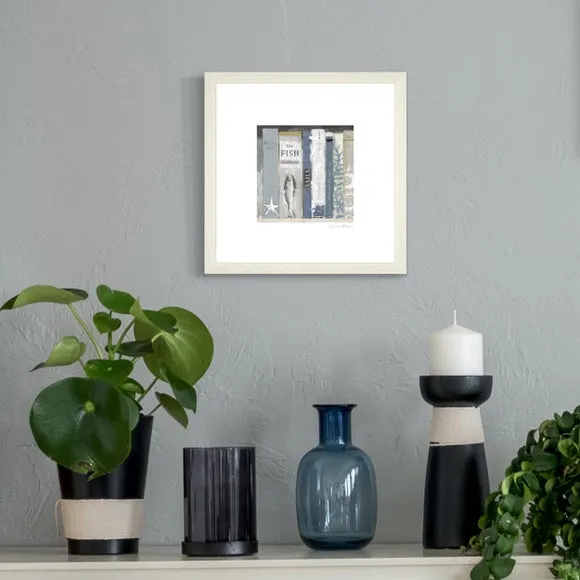 Coastal Framed Print Summer Reads - White image