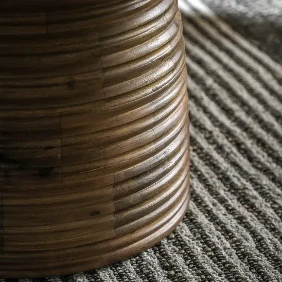 Coffee Table with Beehive Base - Natural, Mango Wood