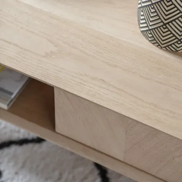 Coffee Table with Chevron Design - Natural, Oak